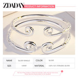 925 Silver Couple Bangle & Bracelet, Adjustable, Anniversary Gift