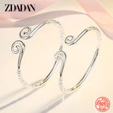 925 Silver Couple Bangle & Bracelet, Adjustable, Anniversary Gift