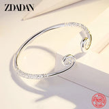 925 Silver Couple Bangle & Bracelet, Adjustable, Anniversary Gift