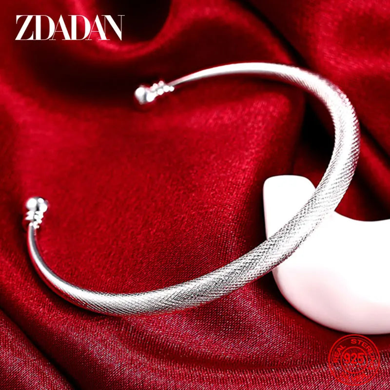 925 Silver Cuff Bracelet&Bangles For Women Wedding