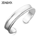 925 Silver Open Cuff Bracelet Bangles For Women Men