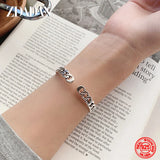 925 Silver Open Cuff Bracelet Men Women Party Gift