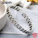 925 Silver Open Cuff Bracelet Men Women Party Gift
