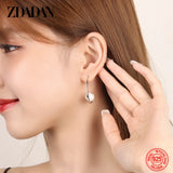 925 Silver Pearl Dangle Earrings Women Party Jewelry Gift