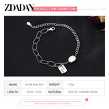925 Silver Retro Bracelet Chain For Women Jewelry Gift
