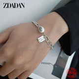 925 Silver Retro Bracelet Chain For Women Jewelry Gift