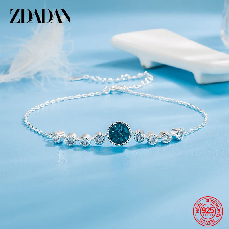 925 Silver Crystal Bracelet For Women