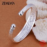 925 Silver Open Cuff Bracelet Party Jewelry Gift