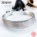 925 Silver Open Cuff Bracelet Party Jewelry Gift