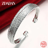 925 Silver Open Cuff Bracelet Party Jewelry Gift