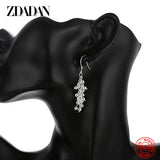 925 Silver Smooth Bead Drop Earrings Wedding Party Gift