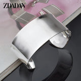 925 Silver Open Bangles&Bracelet Men Women Jewelry