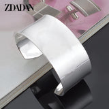 925 Silver Open Bangles&Bracelet Men Women Jewelry