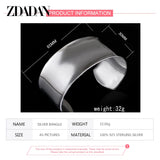 925 Silver Open Bangles&Bracelet Men Women Jewelry