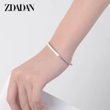 925 Silver Square Open Cuff Bracelet Wedding Jewelry