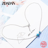 925 Silver Star Crystal Necklace Chain For Women Wedding Jewelry