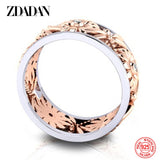 925 Silver Sunflower Crystal Ring Women Rings Jewelry