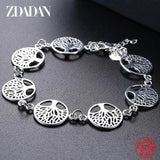 925 Silver Tree Of Life Charm Bracelet For Women