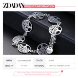 925 Silver Tree Of Life Charm Bracelet For Women