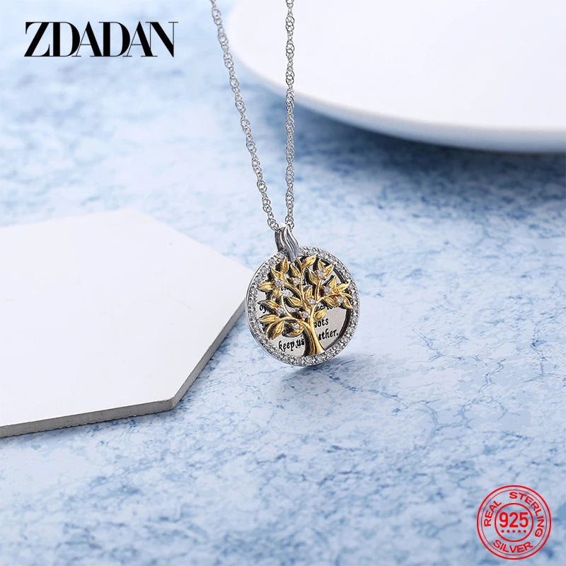 925 Silver Tree Of Life Necklace for Women Jewelry Gift