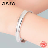 925 Silver Vintage Cuff Bracelets Women's Jewelry Gift