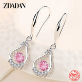 925 Silver Water Drop Dangle Earrings Women Jewelry