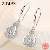 925 Silver Water Drop Dangle Earrings Women Jewelry
