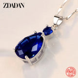925 Silver Water Drop Pendant Necklaces for Women