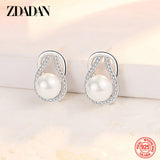 925 Silver Water Drops Personalized Pearl Earrings
