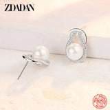 925 Silver Water Drops Personalized Pearl Earrings
