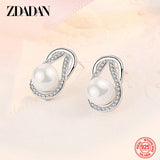 925 Silver Water Drops Personalized Pearl Earrings