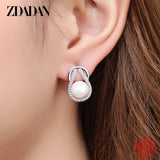 925 Silver Water Drops Personalized Pearl Earrings