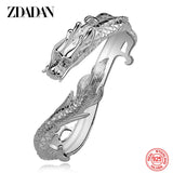 925 Silver Dragon Cuff Bracelet For Women Wedding