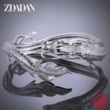 925 Silver Dragon Cuff Bracelet For Women Wedding