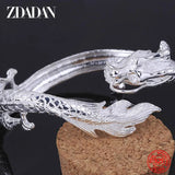 925 Silver Dragon Cuff Bracelet For Women Wedding