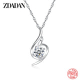 925 Silver Zircon Necklace Chain Wedding Jewelry
