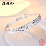 Adjustable 925 Silver Bangle For Women Wedding Jewelry