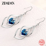 Arrival 925 Silver Crystal Long Dangle Earrings Wedding Charm Jewelry