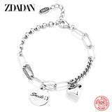 925 Sterling Silver Heart Bracelet for Women Party Jewelry Gift