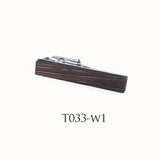 Vintage Wood Copper Necktie Bar Groom Wedding Tie Clip