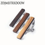Vintage Wood Copper Necktie Bar Groom Wedding Tie Clip