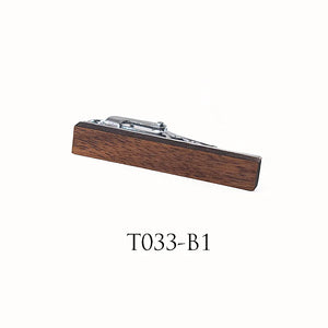 Vintage Wood Copper Necktie Bar Groom Wedding Tie Clip