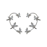 Sweet Butterfly Snowflake Ear Cuff for Women Bijoux Jewelry