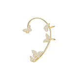 Sweet Butterfly Snowflake Ear Cuff for Women Bijoux Jewelry