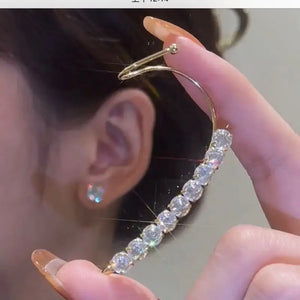 Zircon Ear Stud Ear Cuff Women Earrings High-grade Twinkling Ear Bones Clip