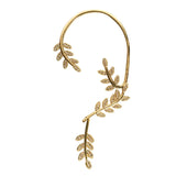 Zircon Ear Cuff Earrings Leaf Surround Stud Sweet Jewelry