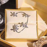Zircon Pearl Flower Ear Bones Clip Women's Earrings Ear Cuff