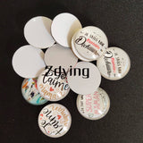 5pcs Flower Pattern Round Glass Cabochons for Earrings Brooch FP048