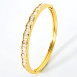 Zircon Bracelet 18K Plated Snake Geometry Twist Bangle