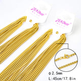 10pcs Stainless Steel Necklaces 45cm Link Chain in Bulk Classic Daily Wear Gift